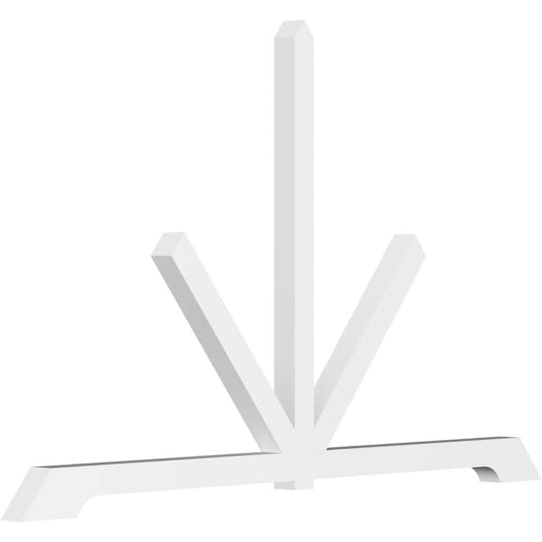 Ekena Millwork Vanguard Architectural Grade PVC Gable Bracket, 108"W x 67 1/2"H x 4"D x 4"F, 15/12 Pitch GBP108X68X0404VAN00 - main